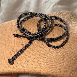 Victoria Emerson black crystal wrap bracelet or necklace Beaded Wrap Bracelet